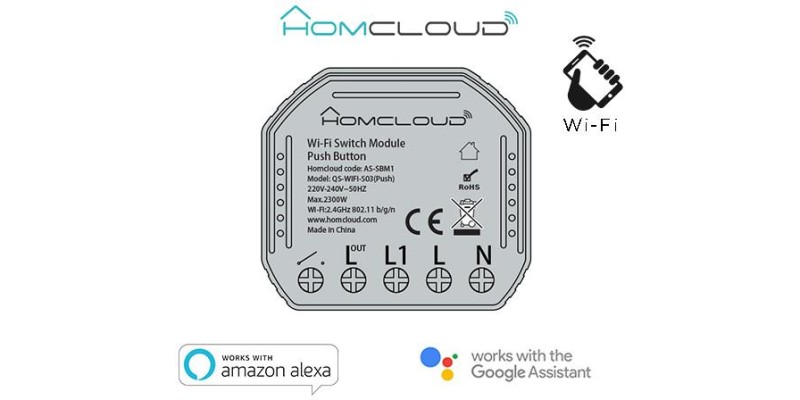 Modulo Pulsante&Interruttore 1CH Wi-Fi da incasso